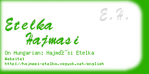 etelka hajmasi business card